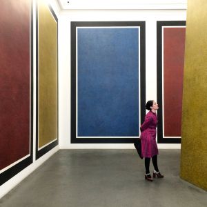 Visite des expositions au Castello di Rivoli, Turin, printemps 2016. Sur la photo&thinsp;: Georgia René-Worms.